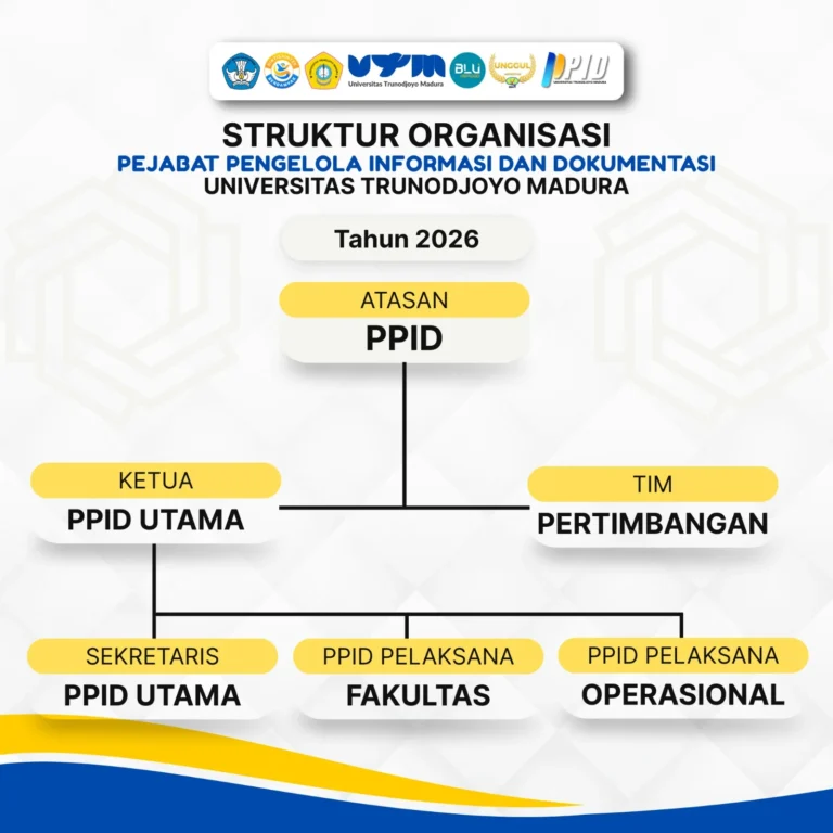 Struktur Organisasi PPID Universitas Trunojoyo Madura Tahun 2026